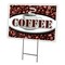 Signmission Coffee Yard Sign & Stake outdoor plastic coroplast window, C-1824 Coffee C-1824 Coffee - alternate 1